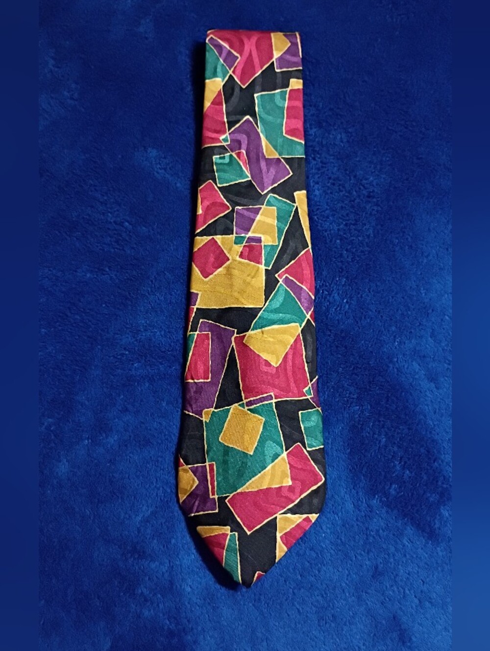 PAUL FREDRICK ALL‑SILK GEOMETRIC TIE